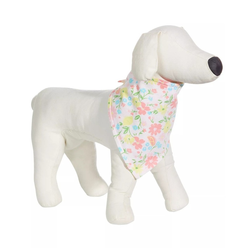 Family Pjs Matching Pajama Spring Floral Fruits S/M Pet Dog Bandana Scarf 2276